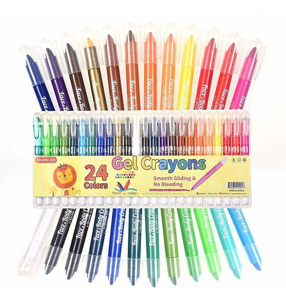 Juego de 24 lapices de Crayones de Gel - Shuttle Art (Edad 3+)