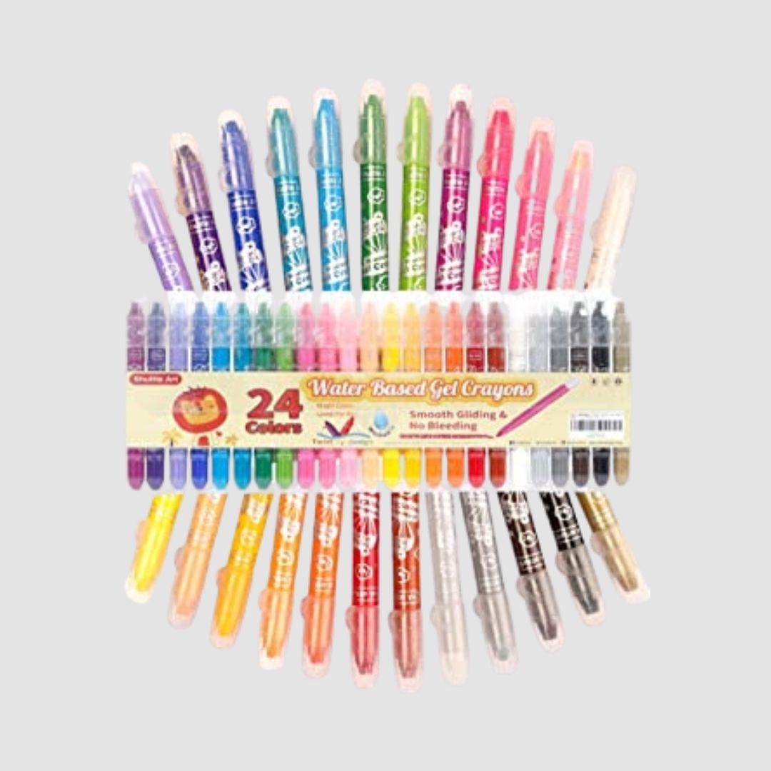Juego de 24 lapices de Crayones de Gel - Shuttle Art (Edad 3+)