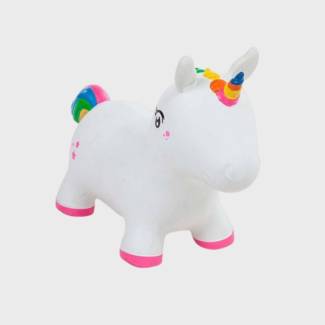 Animal Saltarin de Unicornio - Blanco con Rosado - HearthSong (Edad 18 meses - 3 años)