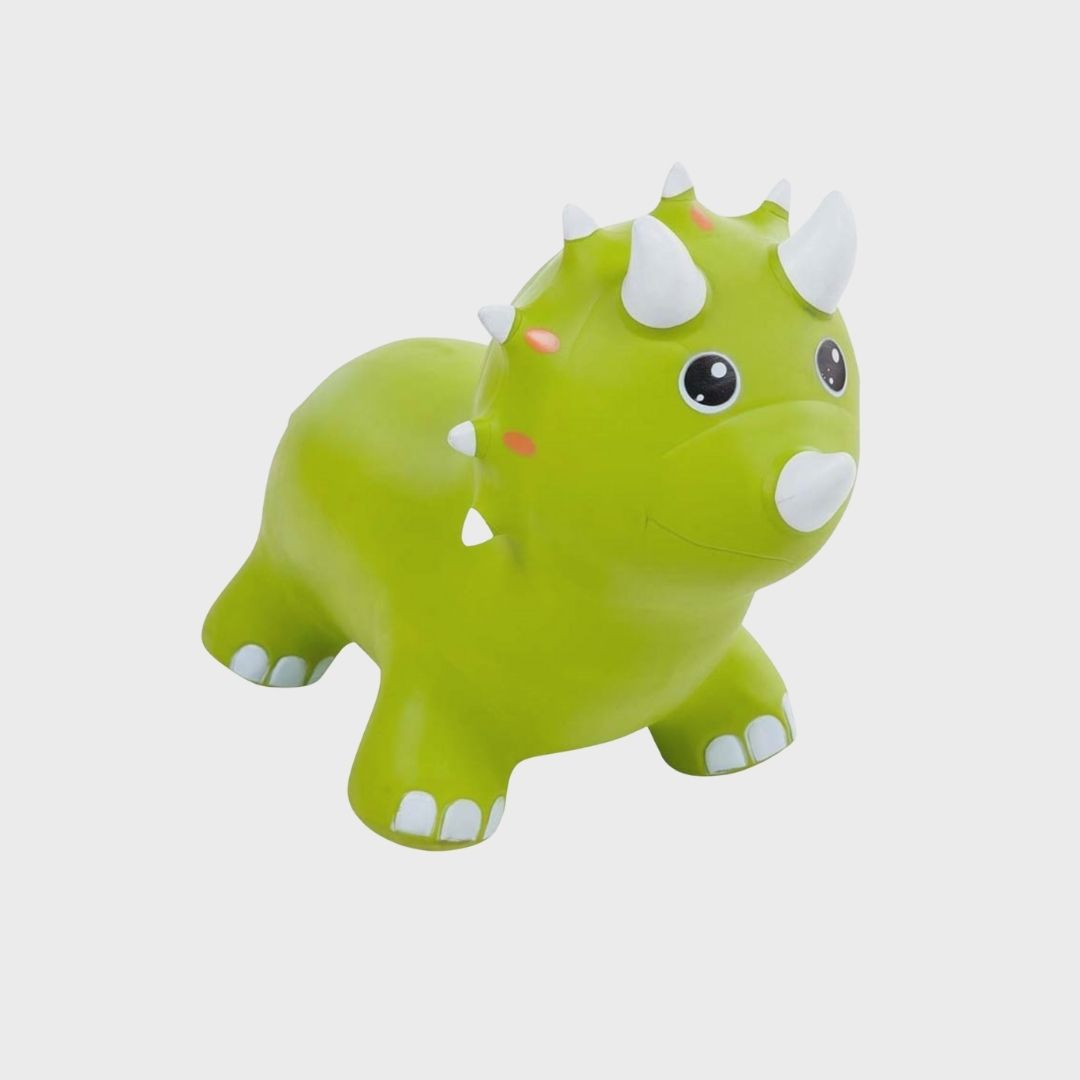 Animal Saltarin de dinosaurio triceratops - Verde - HearthSong (Edad 18 meses - 3 años)