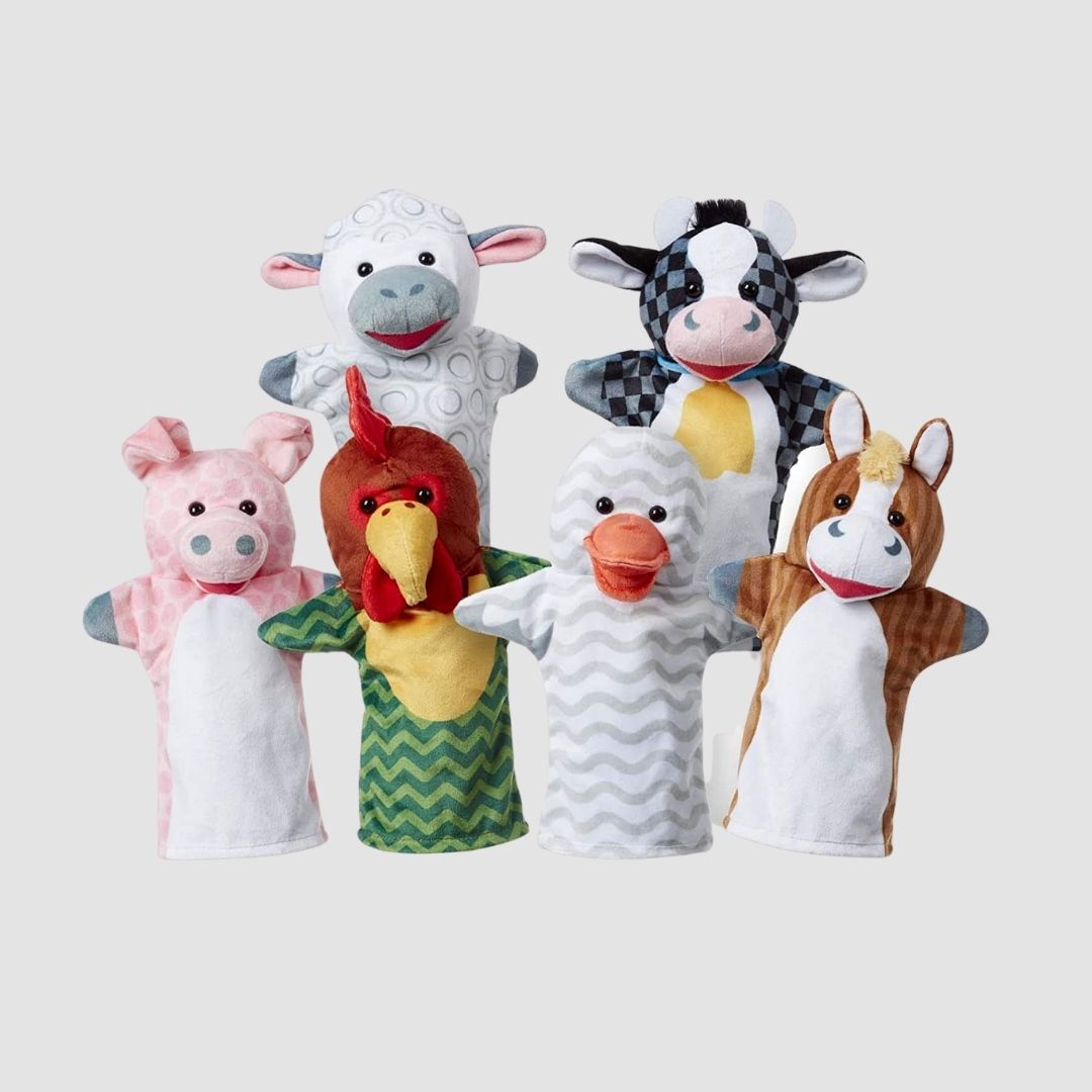 Marionetas de mano de animalitos de granja - Melissa & Doug (Edad 2+)