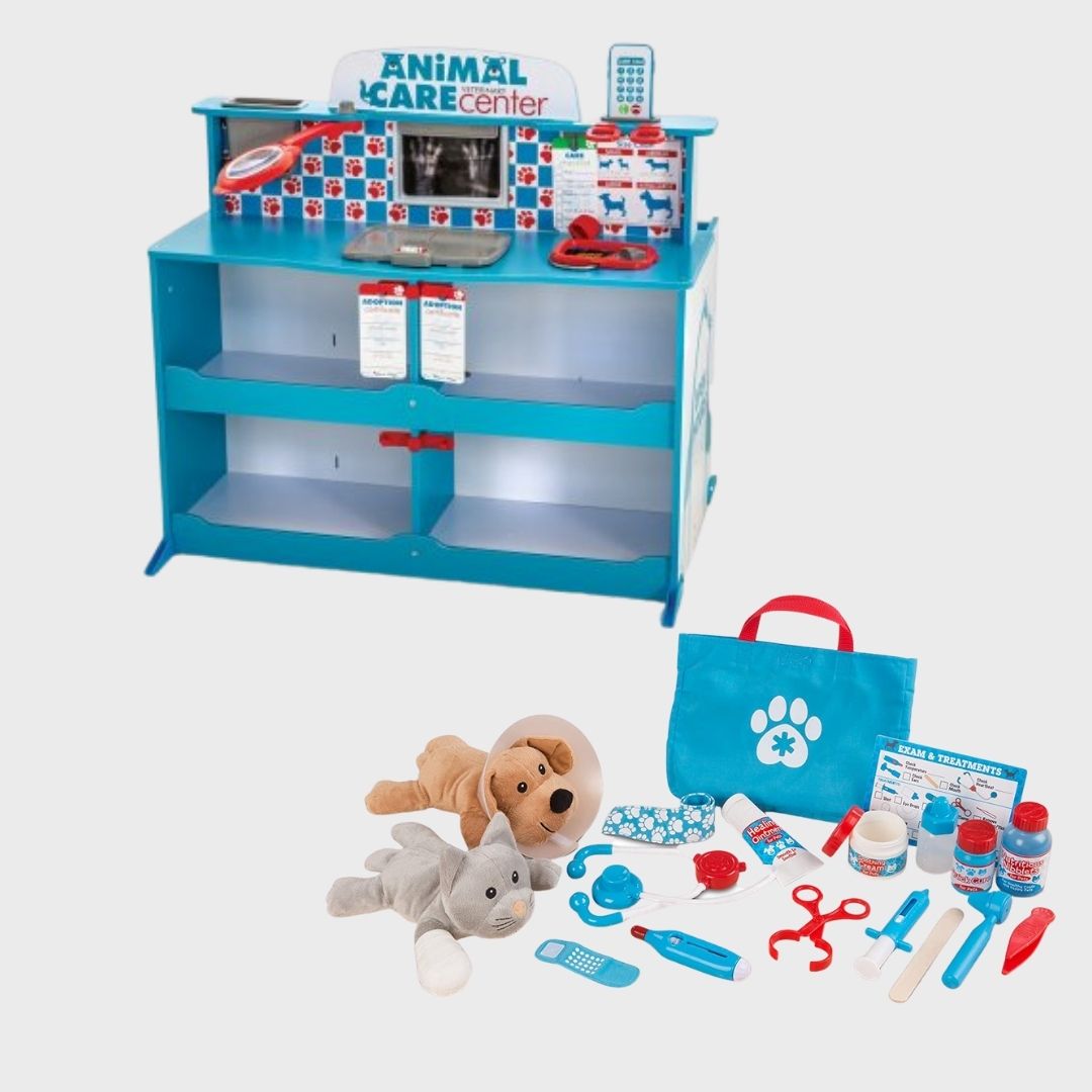 Juego Centro Veterinario multifuncional de cuidado de animales Melissa & Doug (Edad 3-12)