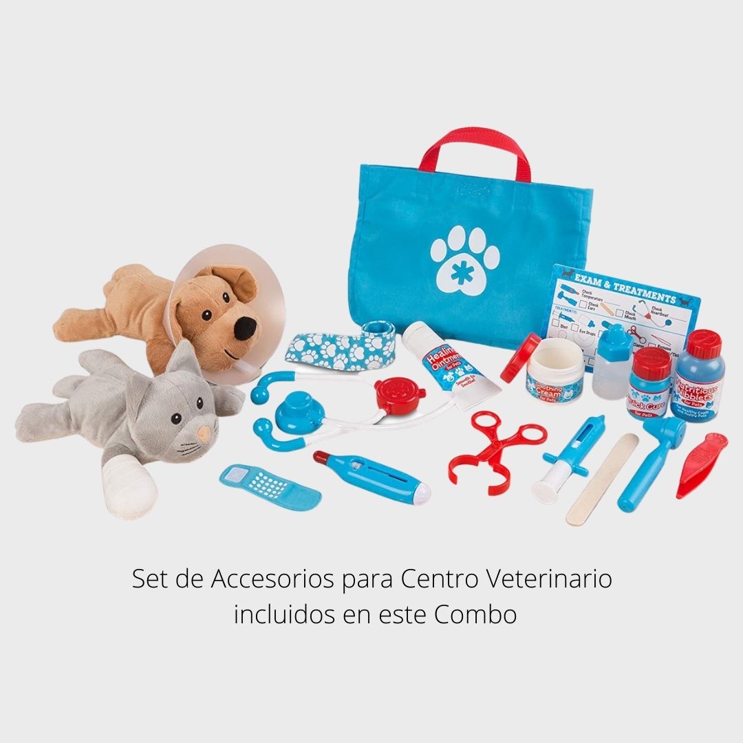 Juego Centro Veterinario multifuncional de cuidado de animales Melissa & Doug (Edad 3-12)