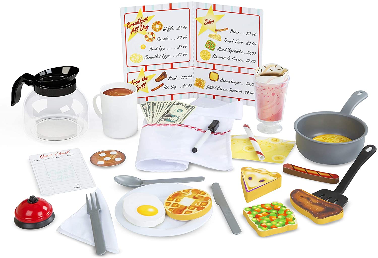 Juego Set de Restaurante: Star Diner y Set de Accesorios - COMBO - Melissa & Doug (Edad 3-12)