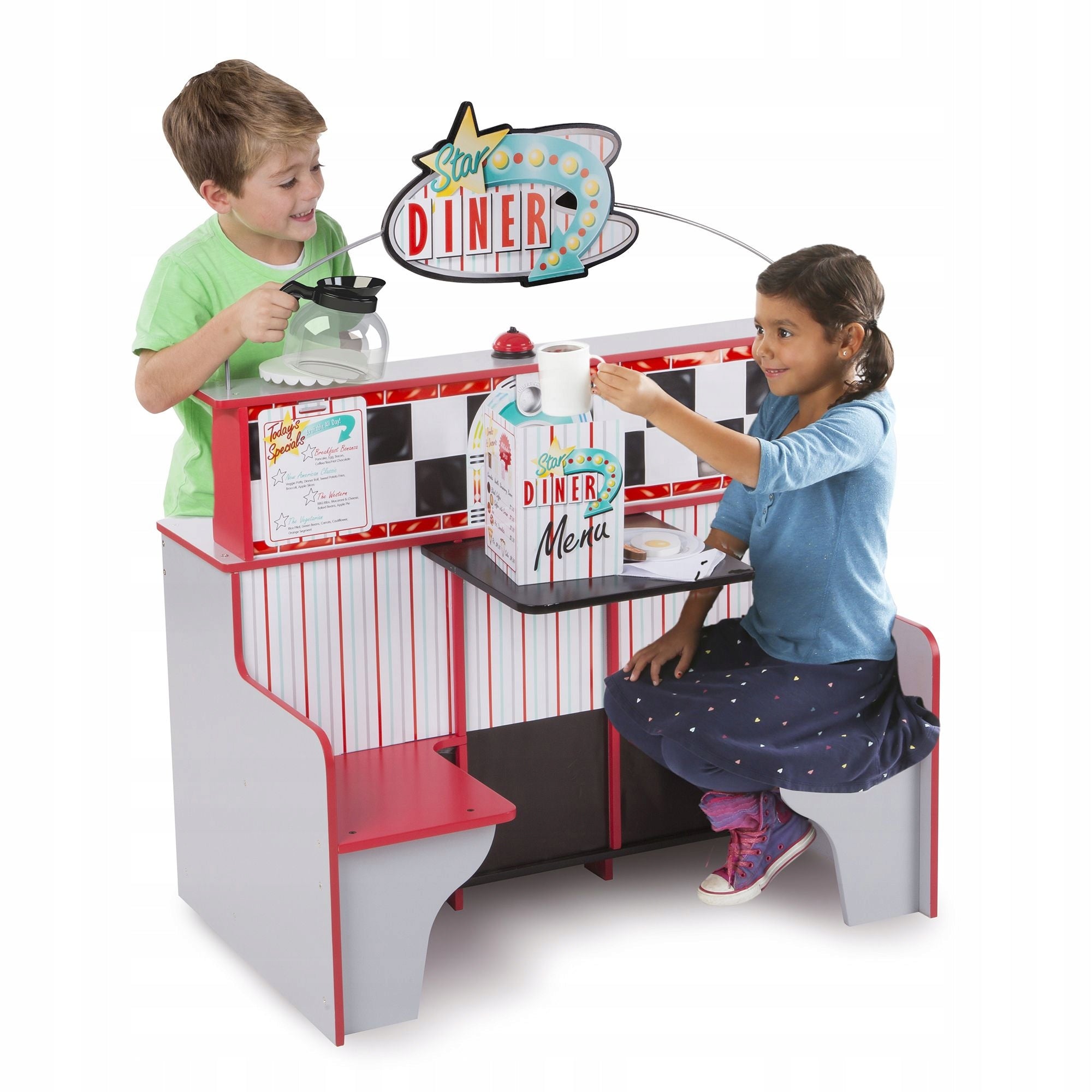 Juego Set de Restaurante: Star Diner y Set de Accesorios - COMBO - Melissa & Doug (Edad 3-12)