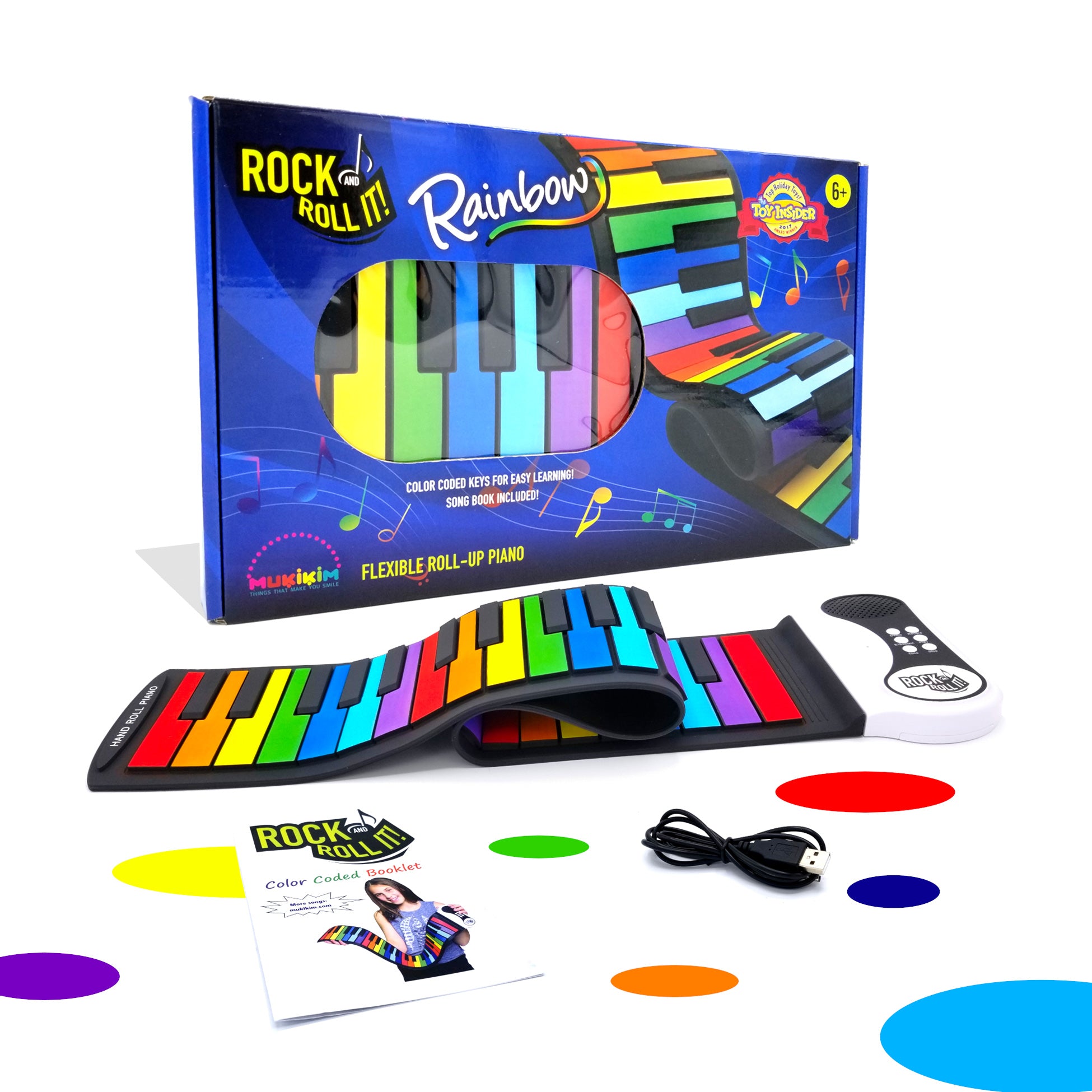 Rock & Roll It Rainbow Piano Flexible - Mukikim - (Edad 6+)